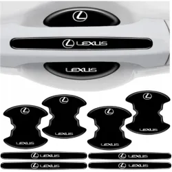 Naklejki ochronne pod klamki samochodu LEXUS MOCNA FOLIA do auta 8 szt